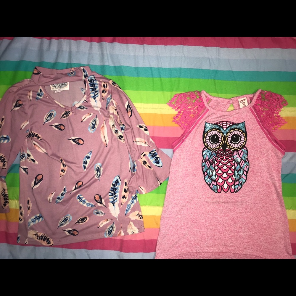 Lot of two girl pink blouses
